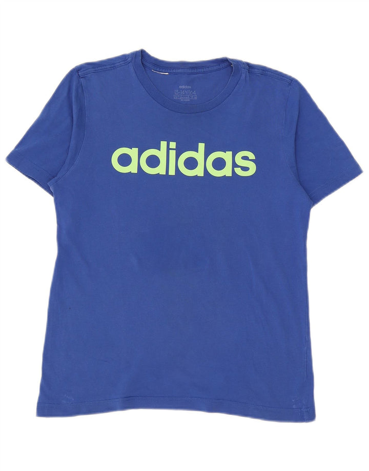 Adidas drenge grafisk t-shirt top 13-14 år blå