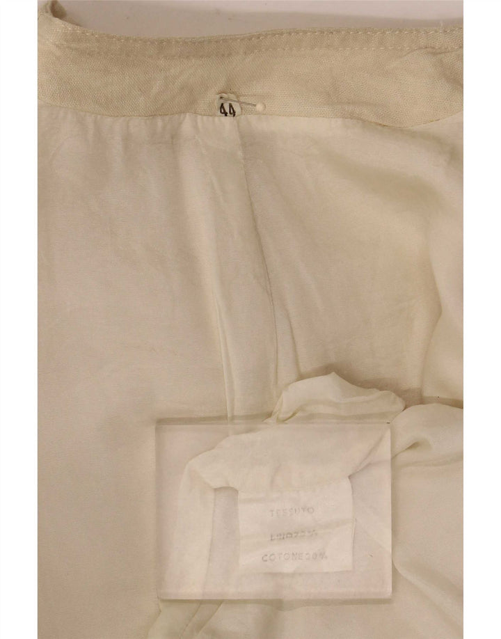 Vintage bomberjakke til kvinder IT 44 Medium Beige Linned