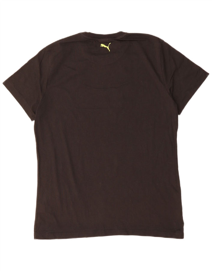 Puma Herre Grafisk T-Shirt Top Stor Sort Bomuld