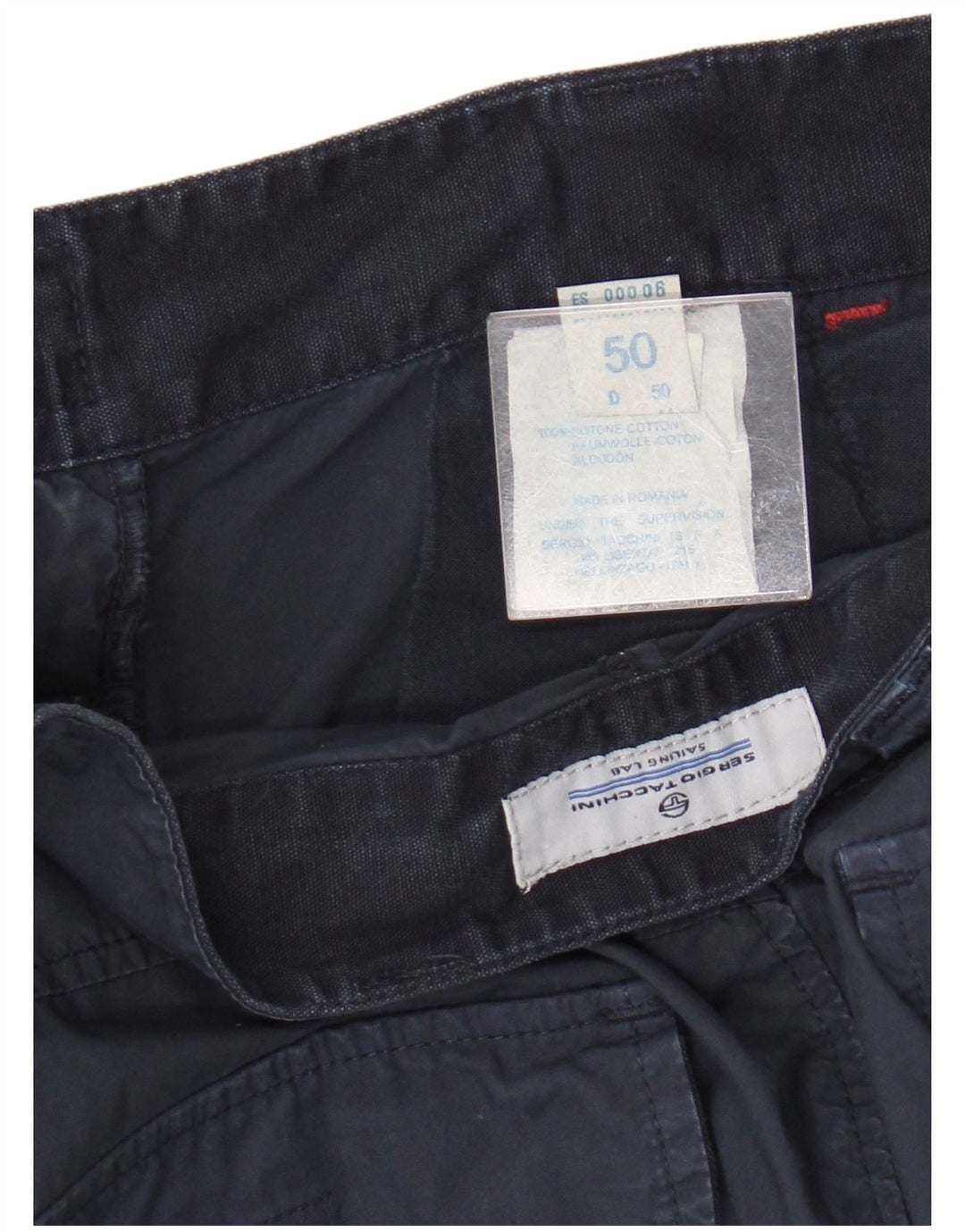 Sergio Tacchini Herre Cargo Bermuda Shorts IT 50 Large W30 Marineblå Bomuld