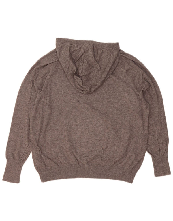 Oasis Dame Hættetrøje UK 14 Medium Grey Flecked Viscose