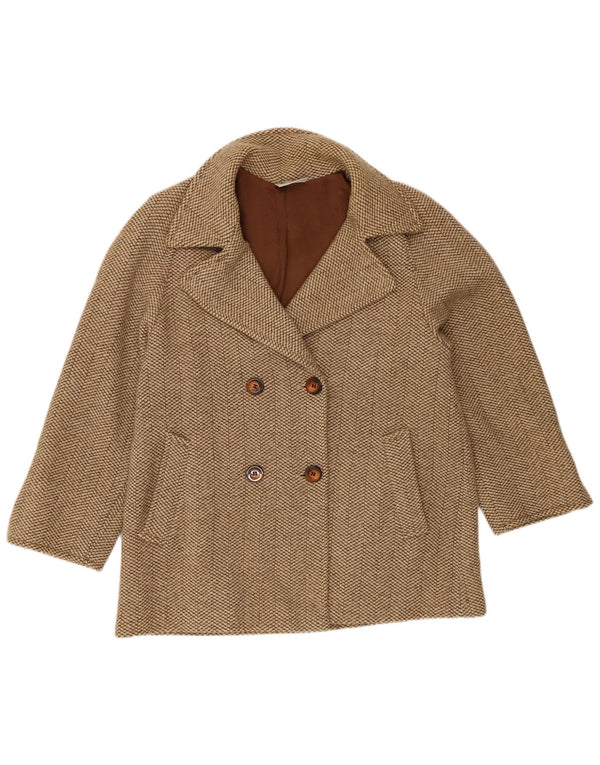 Gianfrediani Dame Dobbeltradet Blazer Jacket IT 42 Medium Brun Uld