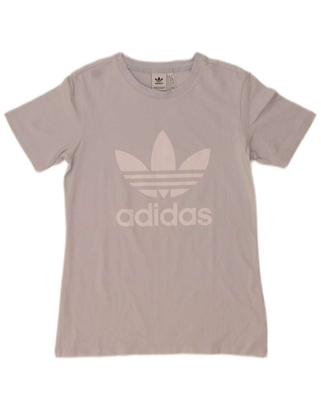 Adidas Dame Grafisk T-Shirt Top UK 10 Lille Grå
