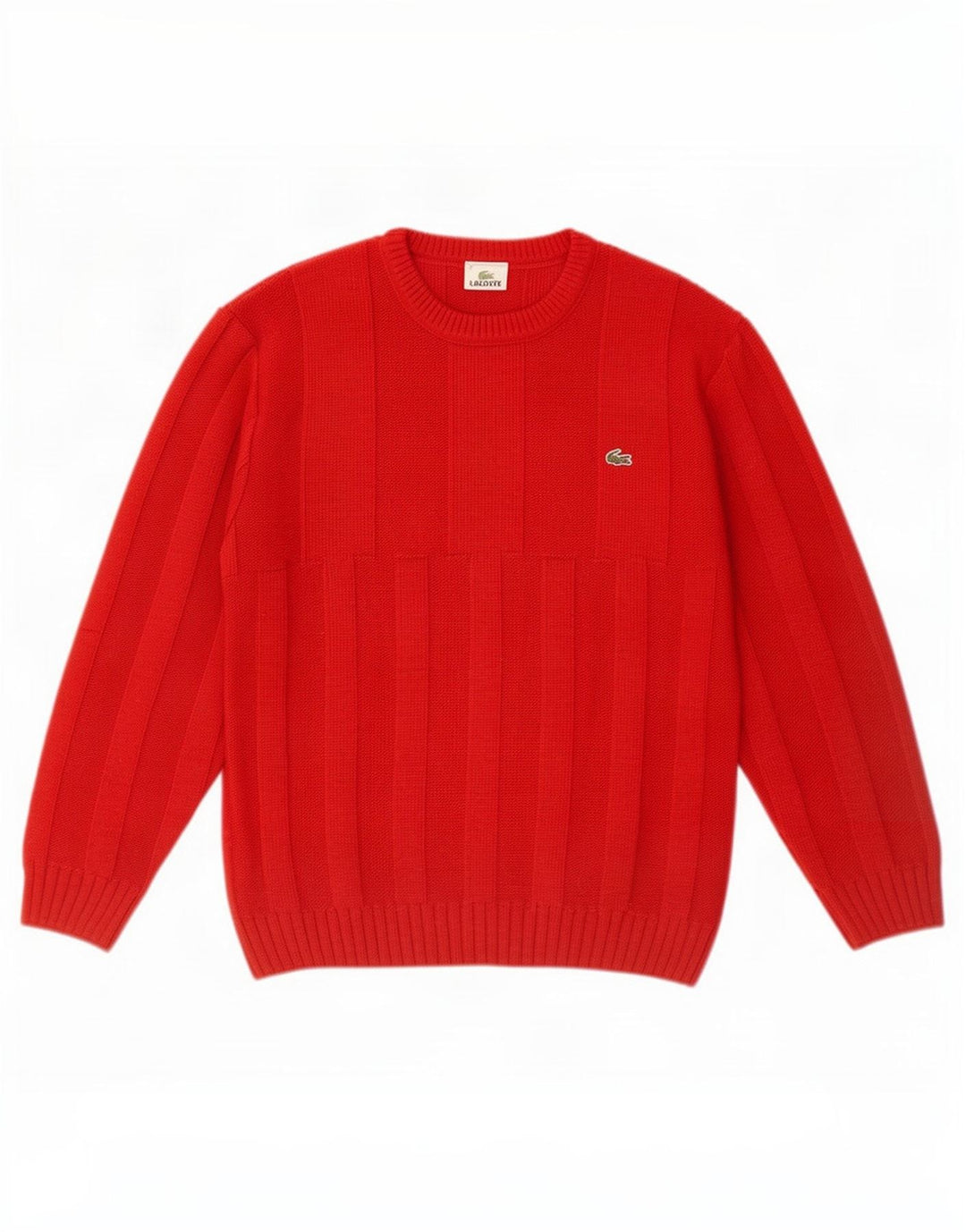 Lacoste Herre trøjetrøje med rund hals str. 4 Medium rød uld