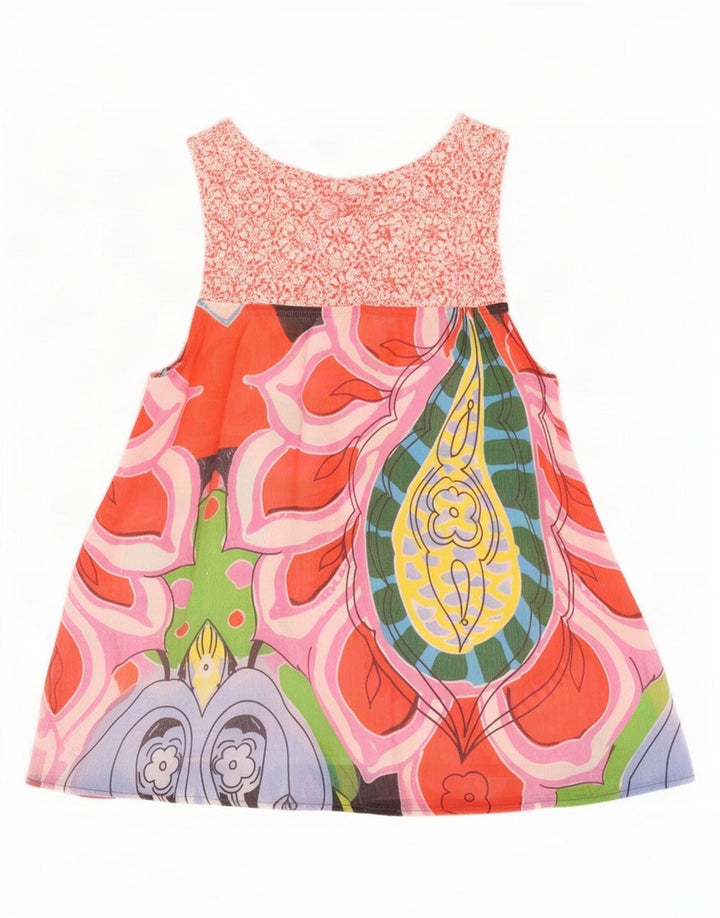 Desigual Dame Grafisk Bluse Top UK 12 Medium Multicolored Floral