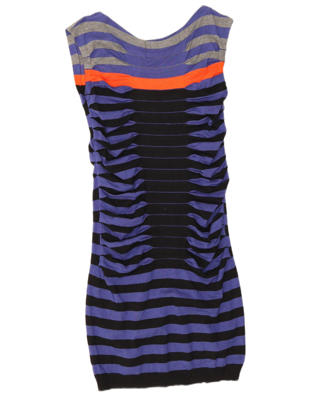 Ted Baker Dame Bodycon Kjole Størrelse 3 Medium Blå Stribet Viscose