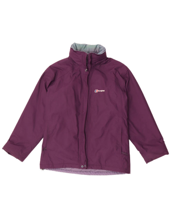 Berghaus Dame Hætte Oversized Windbreaker Jacket UK 10 Small Purple