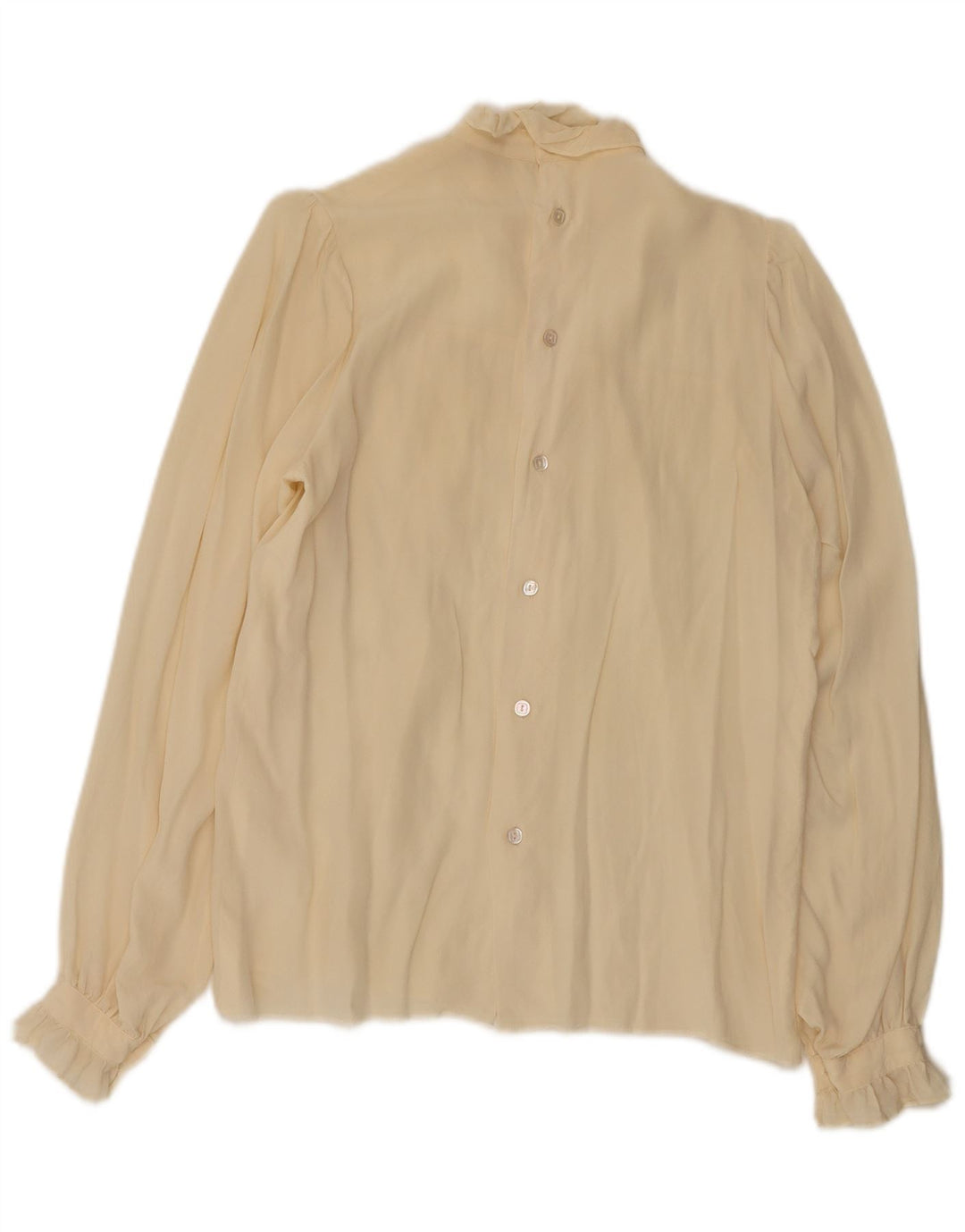Vintage dameskjorte bluse UK 12 Medium Off White