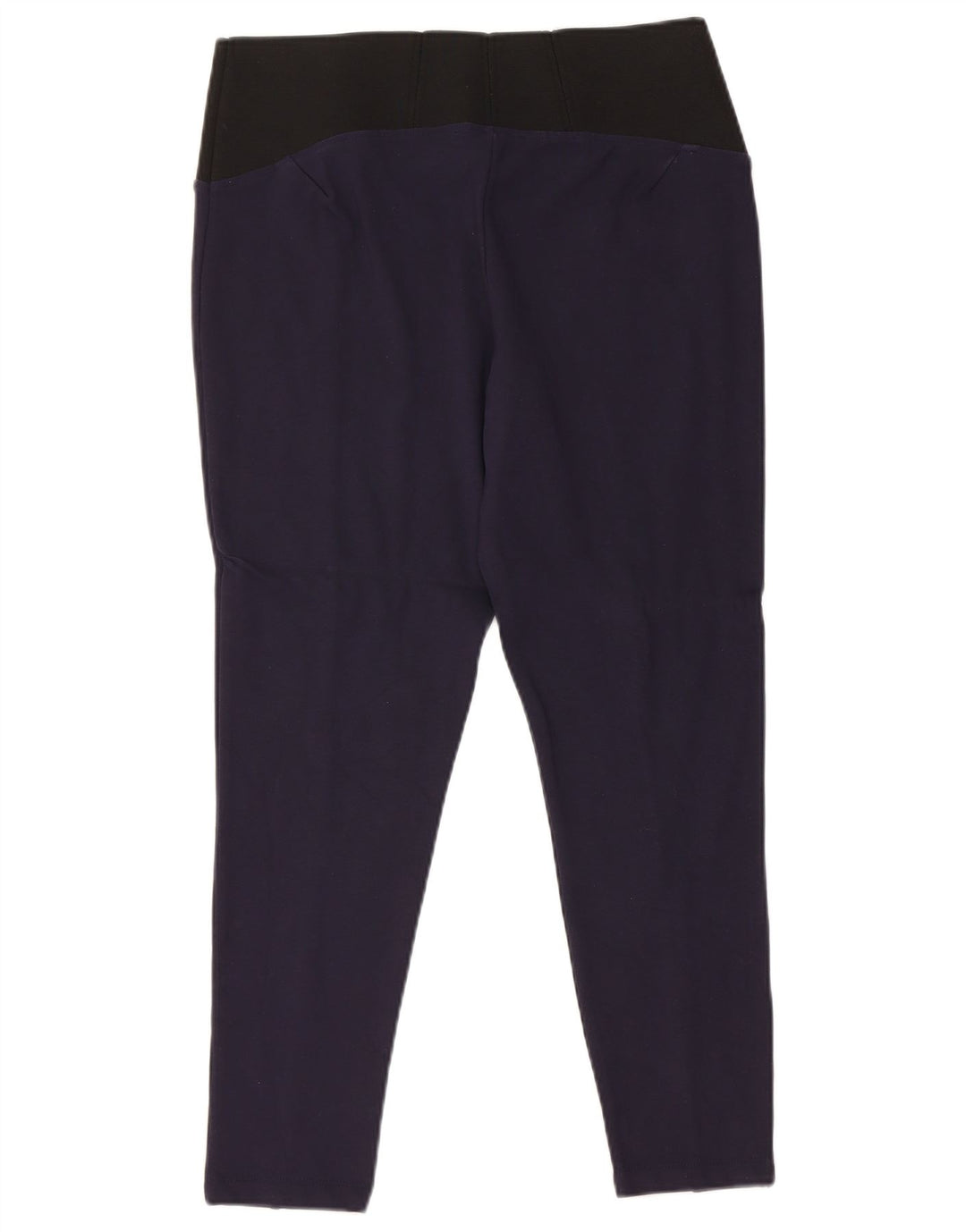 Marks & Spencer Womens Crop Leggings UK 14 Large Navy Blue Colourblock