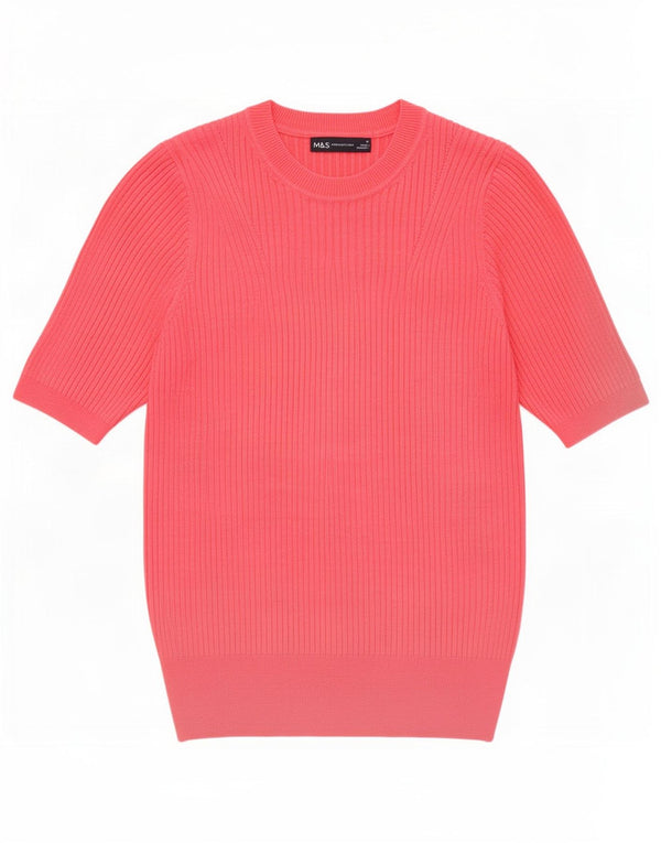 Marks & Spencer Dame sweater med rund hals DK 14 Large Pink