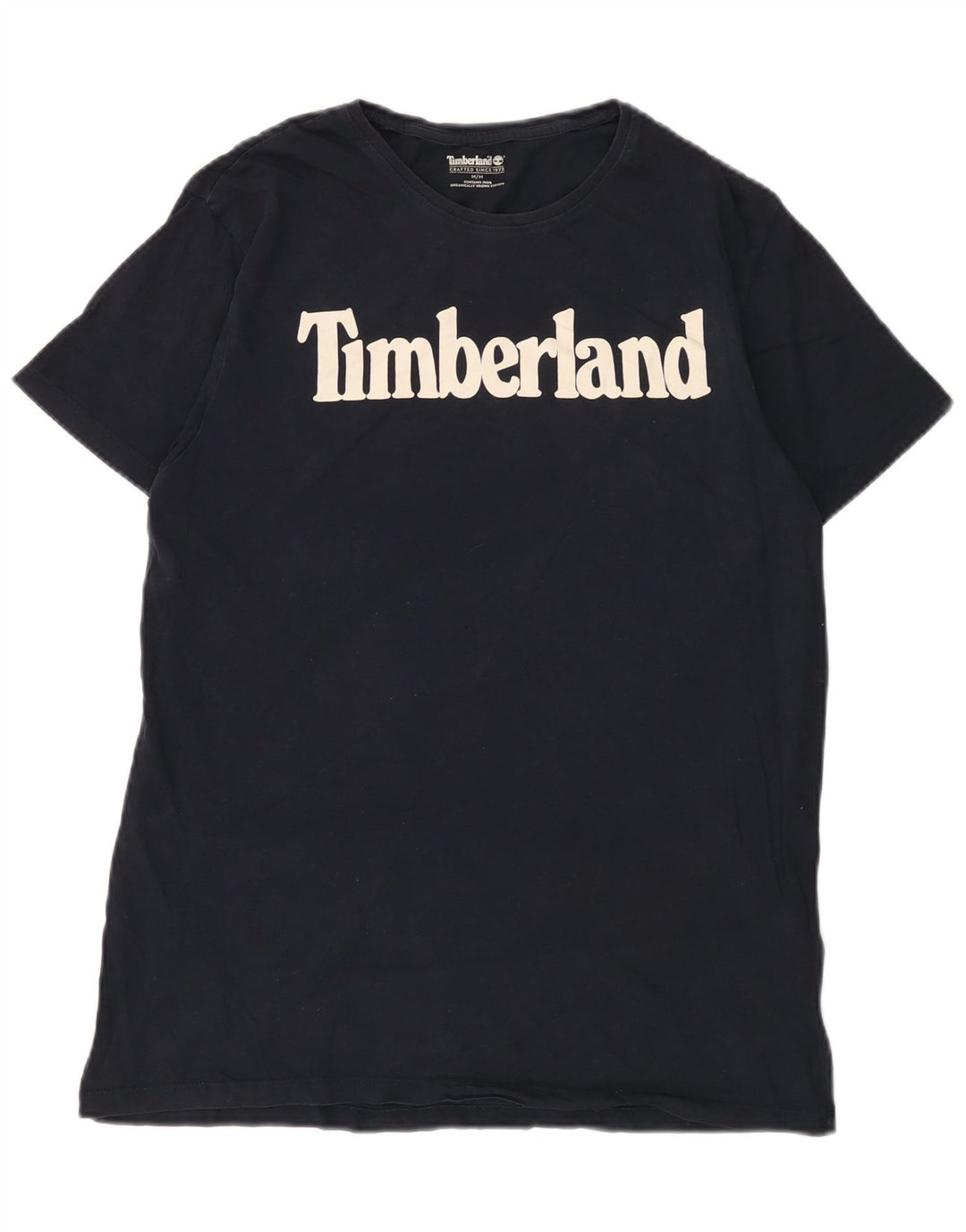 Timberland Herre grafisk T-shirt top mellem marineblå bomuld