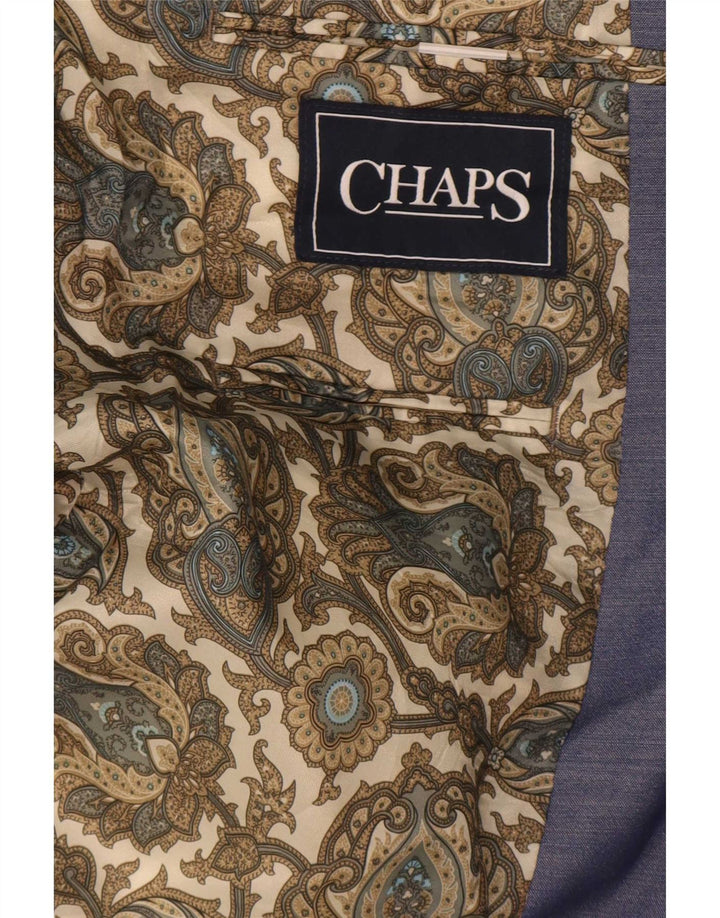 Chaps Herre 2 Button Blazer Jacket UK 46 3XL Blå Flecked Polyester