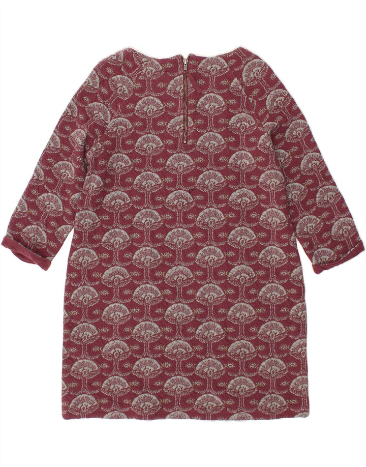 WHITE STUFF Womens Abstract Pattern Shift Dress UK 16 Large Maroon Vintage White Stuff and Second-Hand White Stuff from Messina Hembry 