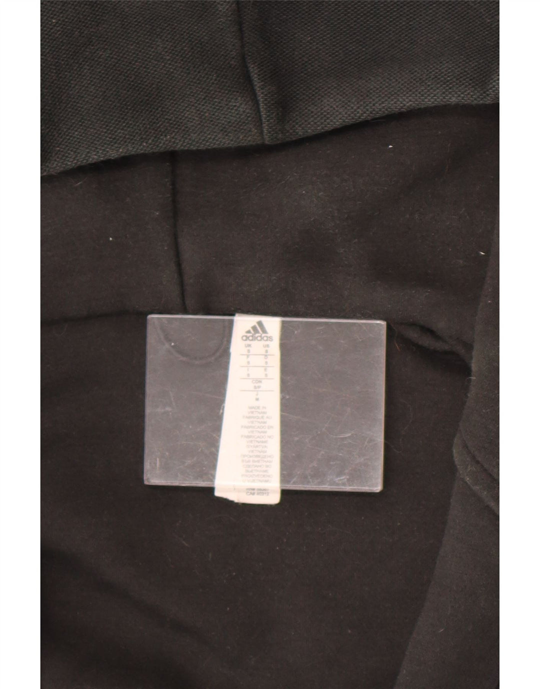 Adidas Herre grafisk hættetrøje med lynlås, lille sort polyester