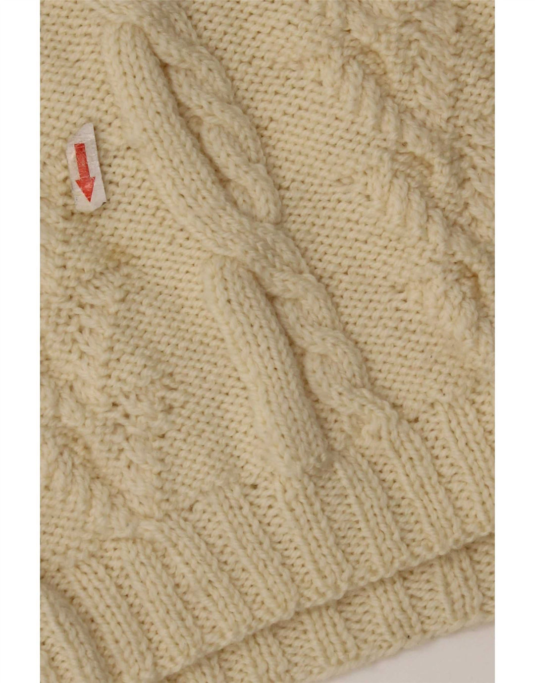 Vintage Dame Roll Neck Jumper Sweater UK 12 Medium Off White