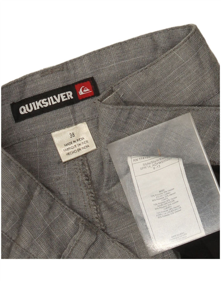 Quiksilver Chino Shorts til mænd W38 XL Grå Flecked Polyester