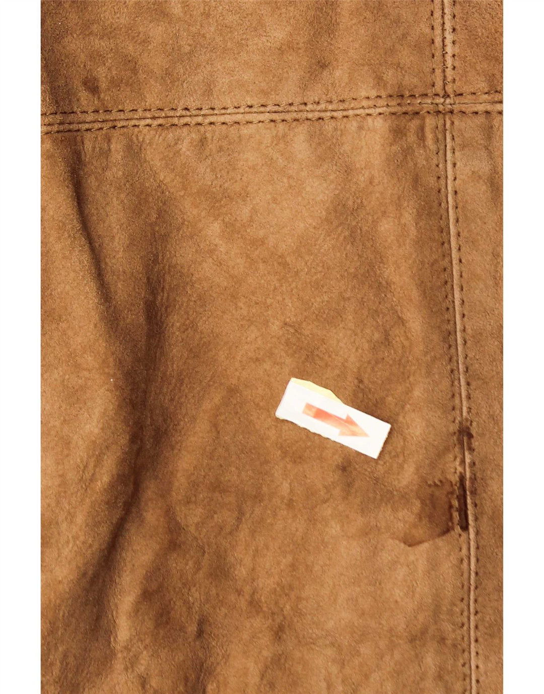 Vintage Herre Shearling Jacket UK 38 Medium Brown Læder