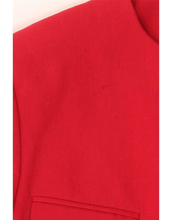 Halvfjerds kvinders 2-knaps blazerjakke IT 44 Medium Red Virgin Wool
