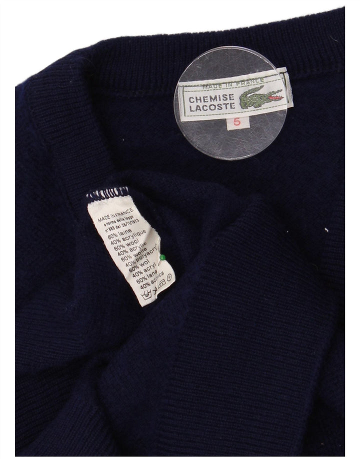 LACOSTE Herrevest Tank Top Str. 5 Large Marineblå Uld