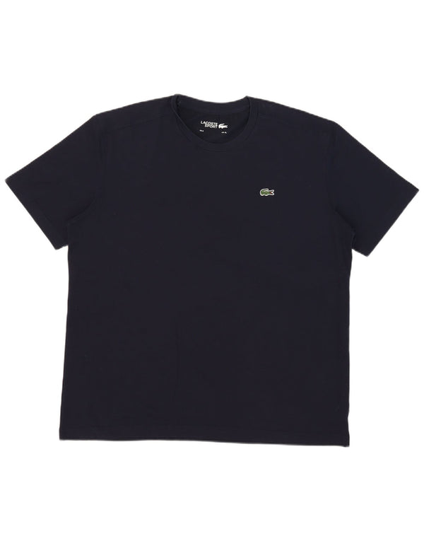 Lacoste Mens T-Shirt Top Size 6 XL Navy Blue Cotton