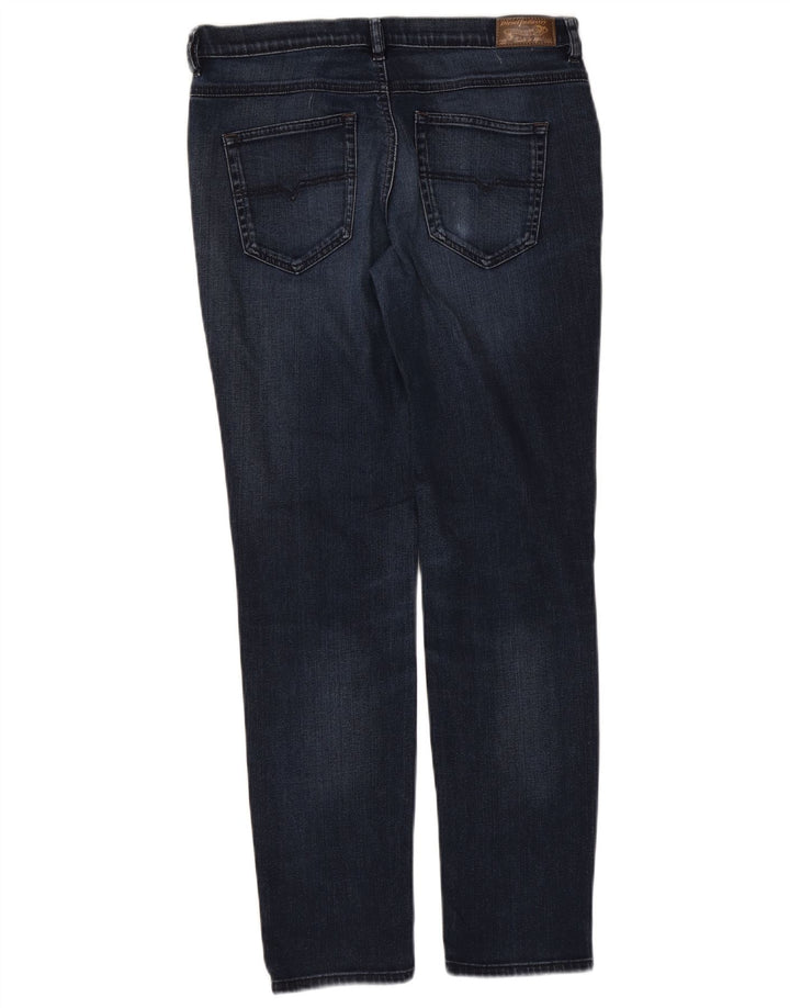 Diesel Dame Belthy Regular Slim Straight Jeans W29 L30 Marineblå Bomuld