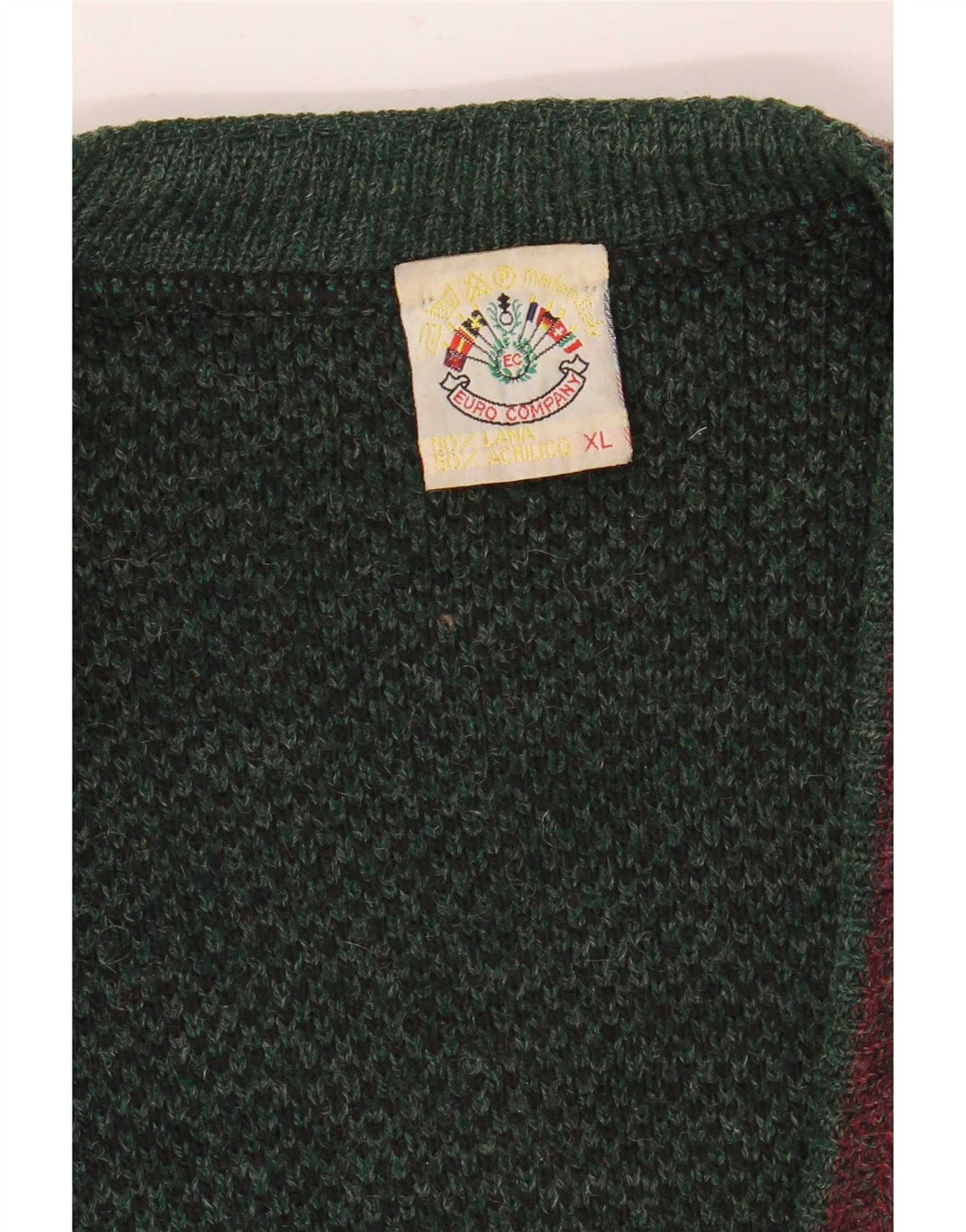 Vintage herre cardigan sweater XL Grøn uld
