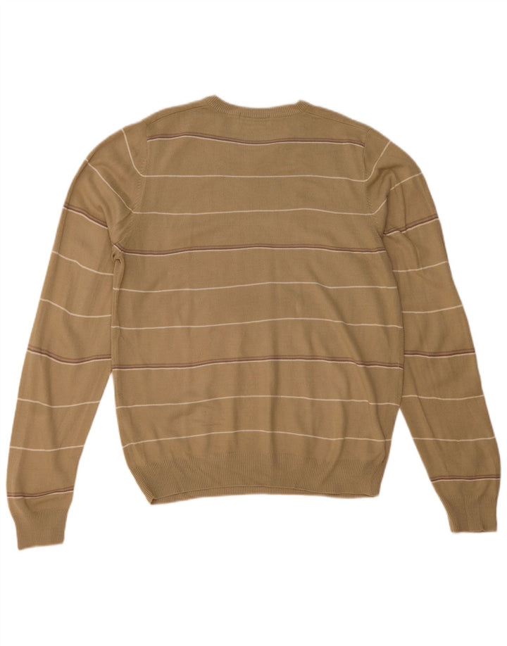 Marks & Spencer Herre Blue Harbor V-hals sweater lille beige stribet
