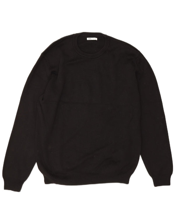 Zara Herre sweater med rund hals XL sort bomuld