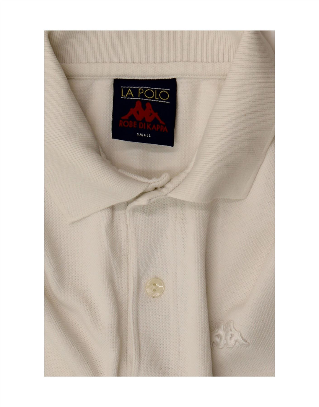 KAPPA Mens Polo Shirt Small White Cotton Vintage Kappa and Second-Hand Kappa from Messina Hembry 