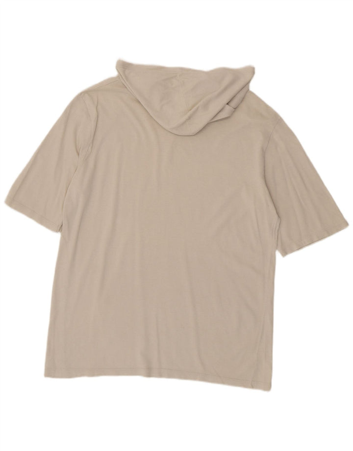 Benetton Herre T-shirt med hætte Medium Off White Bomuld