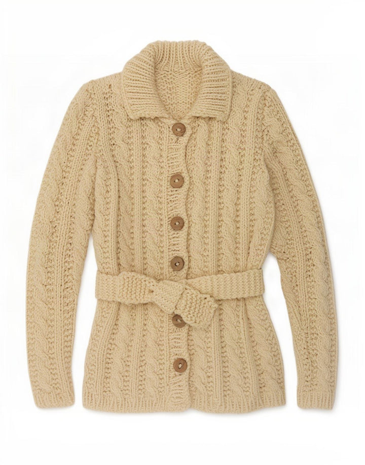 Vintage dame cardigan sweater UK 12 Medium Off White