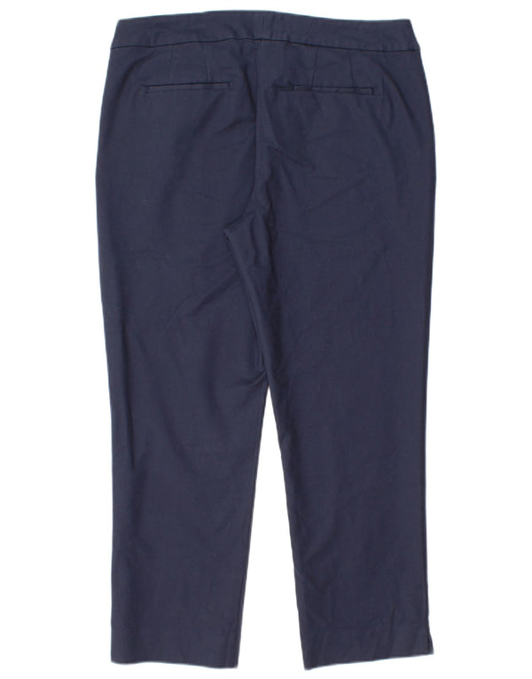 Boden Dame Petite Cropped Trousers UK 14 Large W32 L25 Navy Blue Bomuld