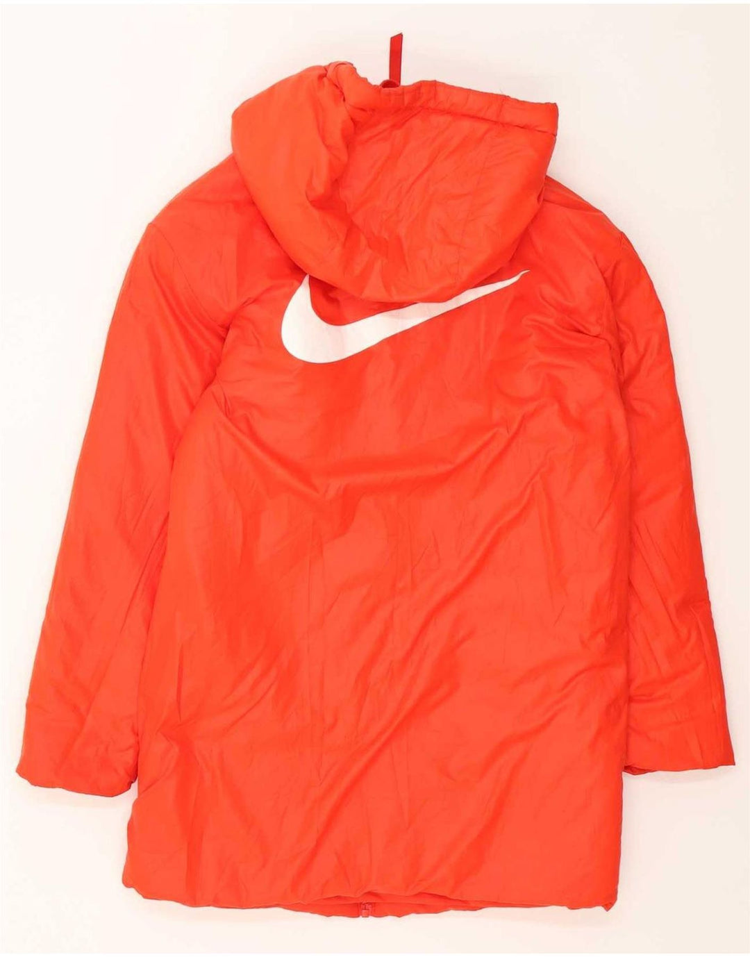 Nike Dame Oversized grafisk vendbar polstret frakke UK 10 Small Orange