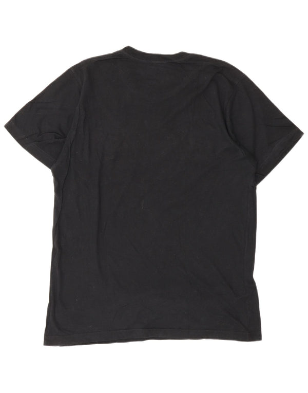 Hard Rock Cafe Herre London Grafisk T-Shirt Top Medium Sort Bomuld