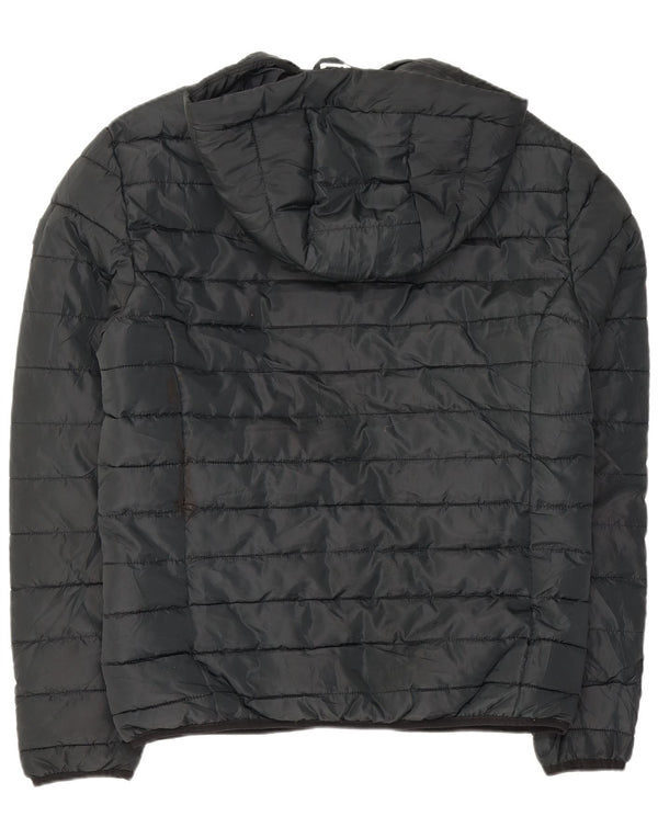Jack & Jones Herre hættepolstret jakke UK 36 Lille sort polyester