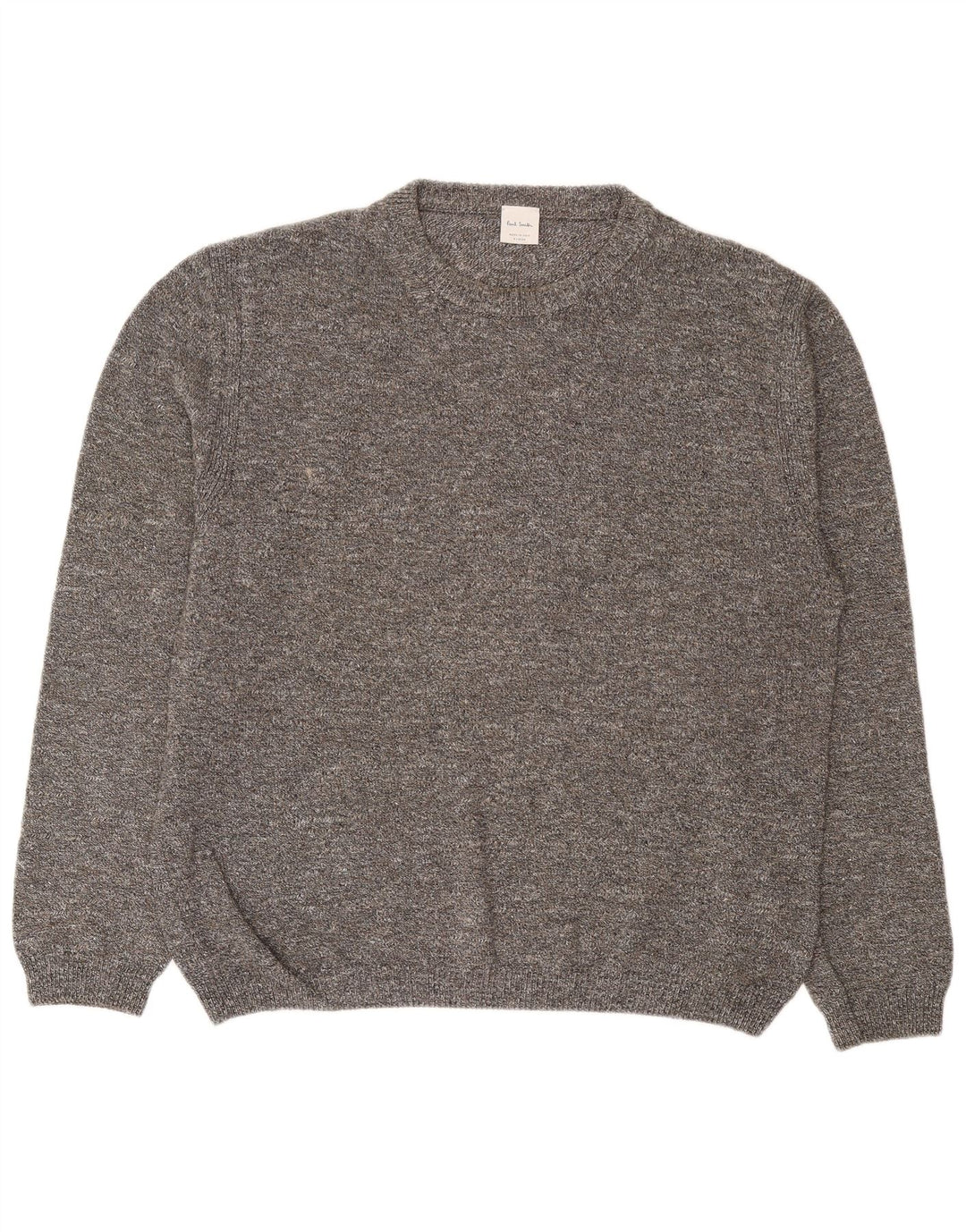 Paul Smith Herre sweater med rund hals XL Grå Flecked Bomuld