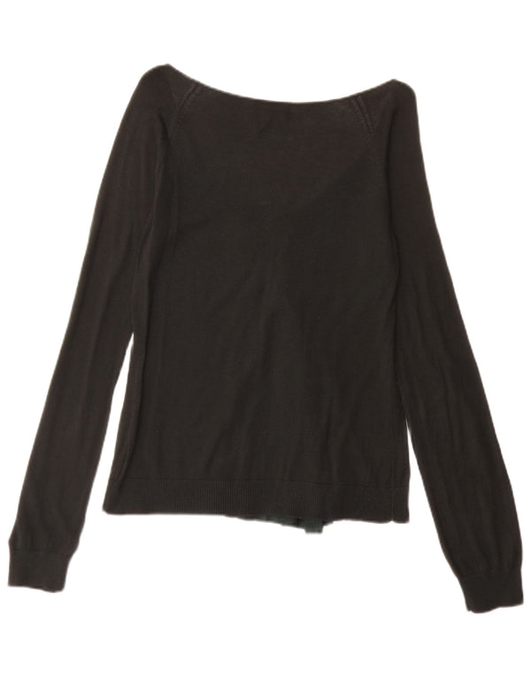 Emporio Armani Womens Boat Neck Jumper Sweater IT 40 Small Black