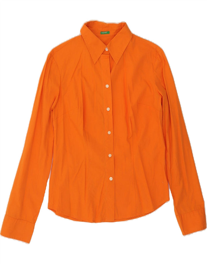 BENETTON Womens Shirt UK 12 Medium Orange Vintage Benetton and Second-Hand Benetton from Messina Hembry 