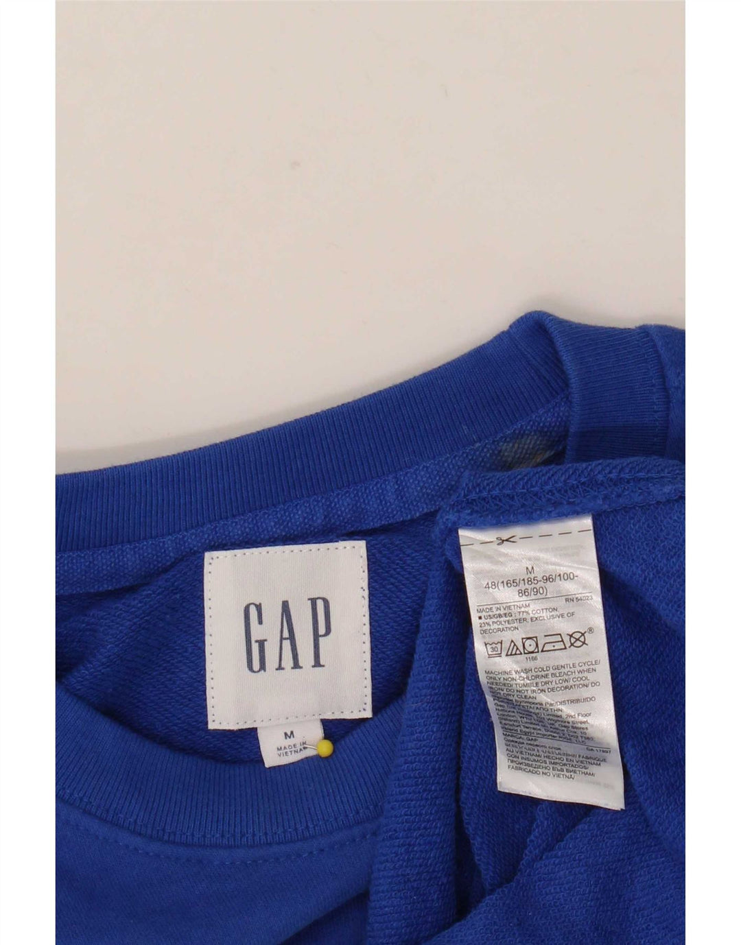 Gap Womens Grafisk Sweatshirt Jumper UK 14 Medium Blue Cotton