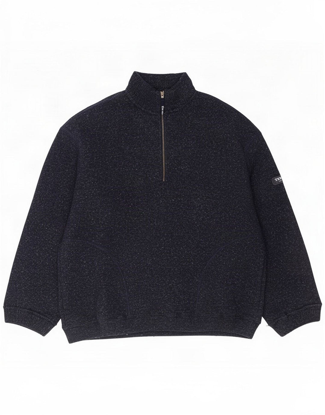 Colmar trøje med lynlås til mænd Medium Navyblå Flecked Uld