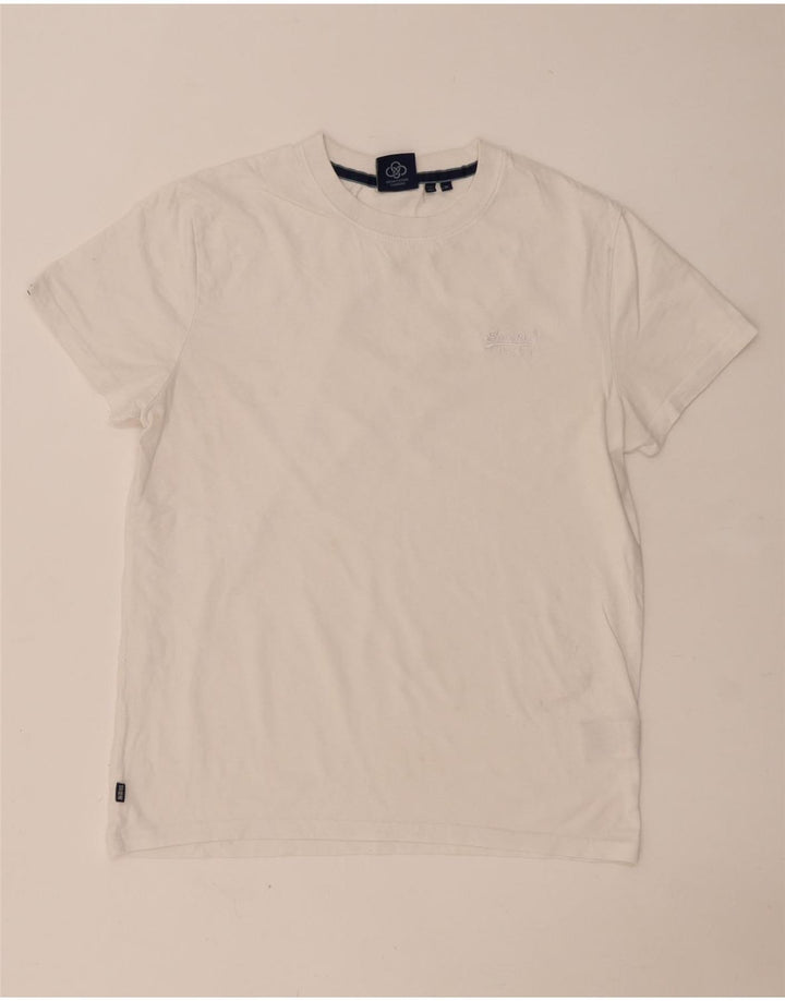 Superdry T-shirt top mellem hvid bomuld til mænd