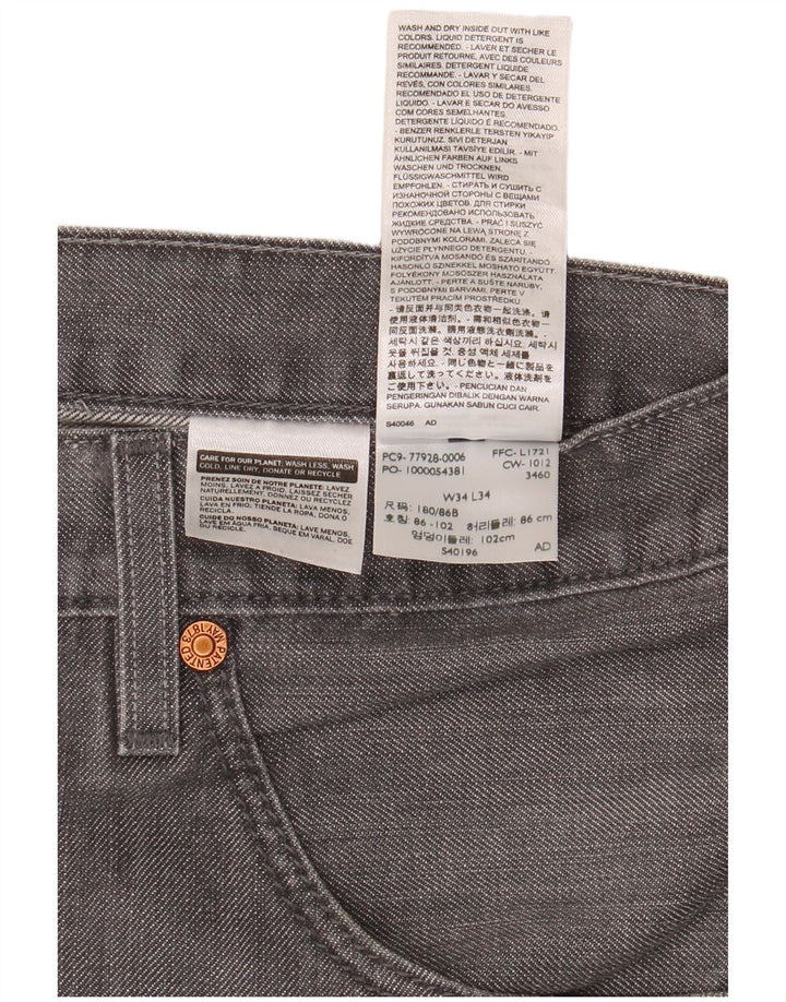 Levi's Herre 508 tilspidsede jeans W34 L32 Grå bomuld