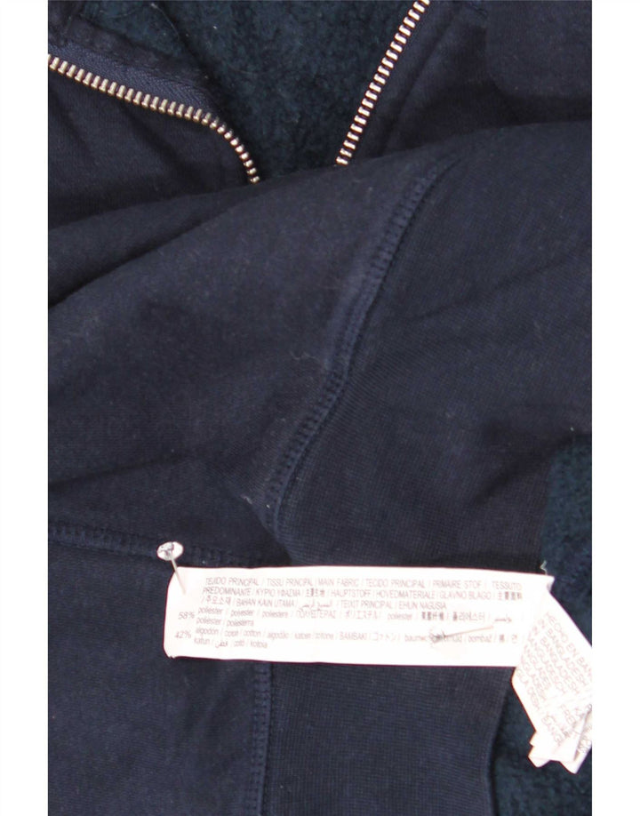 Zara Sweatshirt med lynlås til mænd, medium marineblå polyester