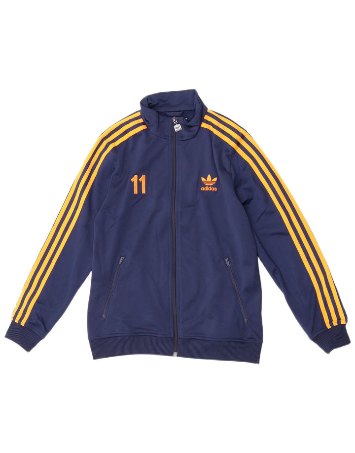 Adidas drenge grafisk træningsdragt topjakke 10-11 år Medium marineblå