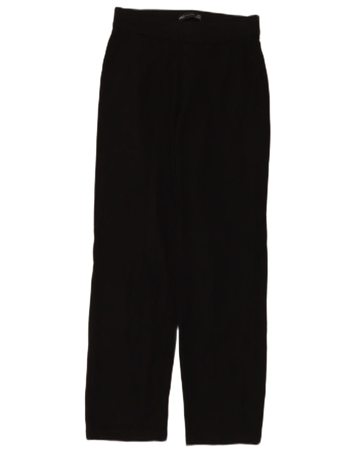 Marks & Spencer Lige Casual Bukser til kvinder UK 8 Small Black Viscose