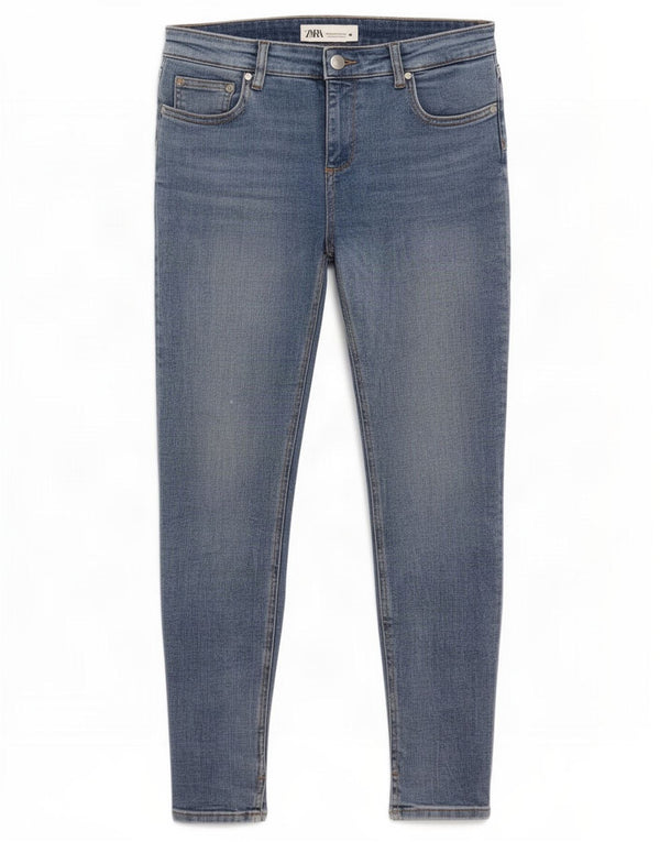 Zara Dame Skinny Jeans EU 38 Small W28 L28 Blå Bomuld