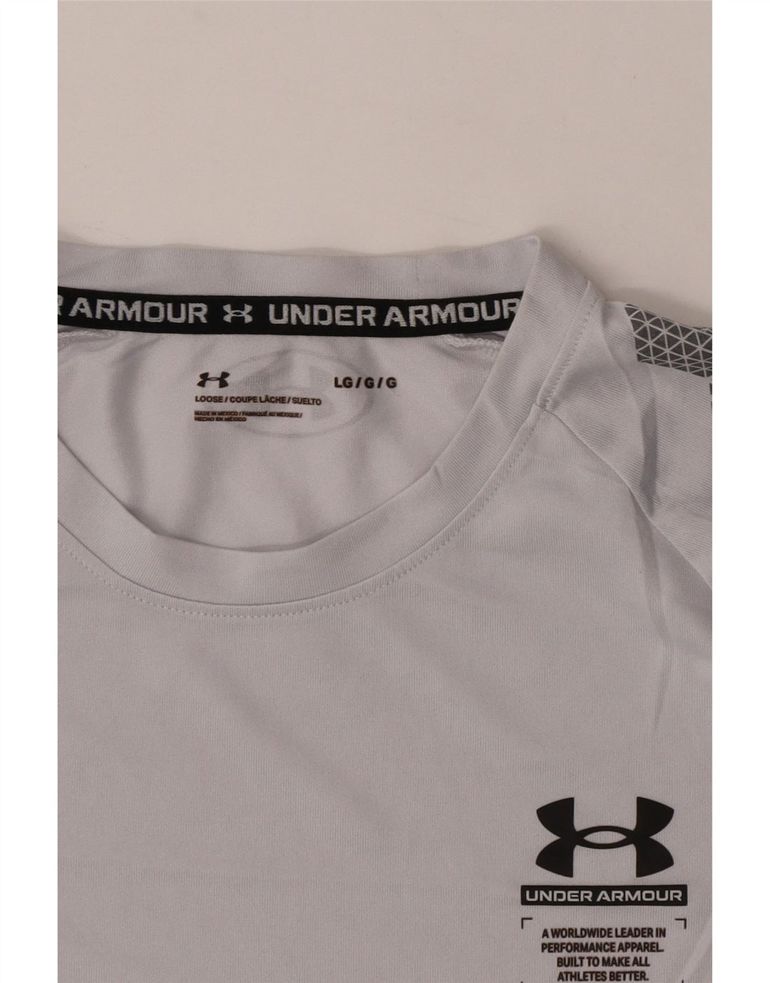 Under Armour Herre T-Shirt Top Stor Grå Geometrisk
