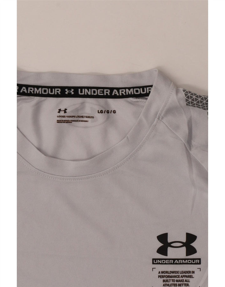 Under Armour Herre T-Shirt Top Stor Grå Geometrisk