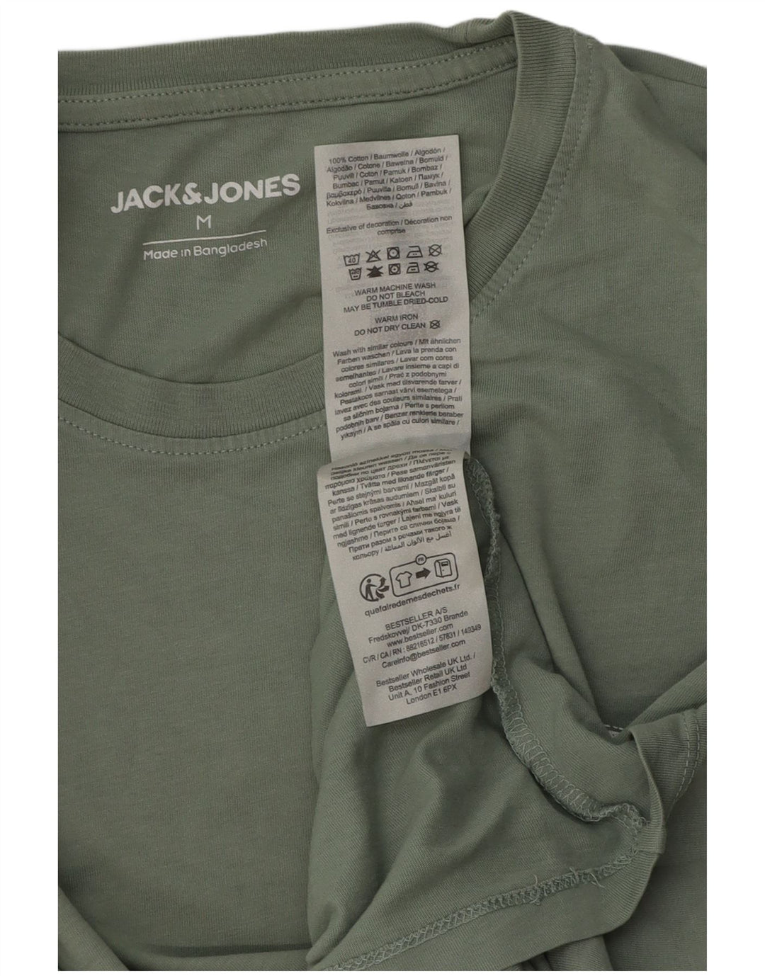 Jack & Jones herre T-shirt top mellemgrøn bomuld