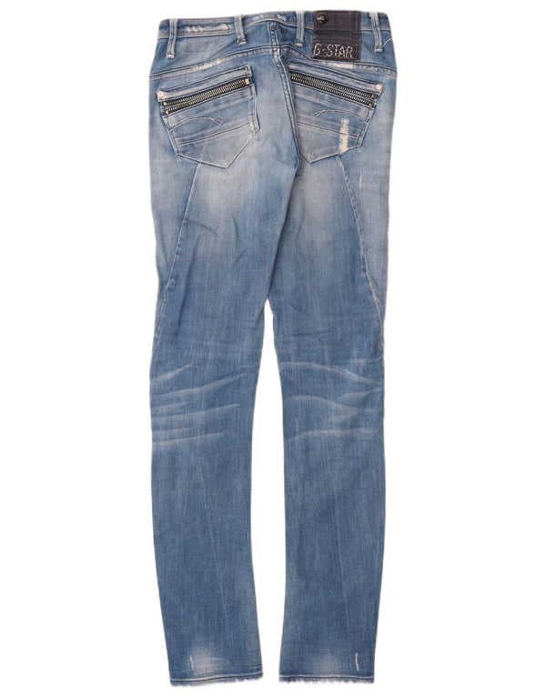 G-Star Dame Distressed Skinny Jeans W27 L32 Blå Bomuld